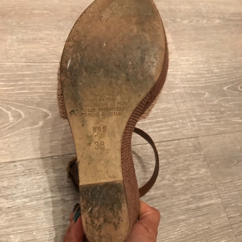 Massimo Baldi Brown and tan wedge sandals - Picture 4 of 5